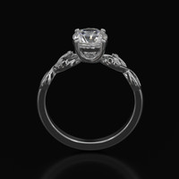 1.55 Ct. White Sapphire Ring, Platinum 950 3