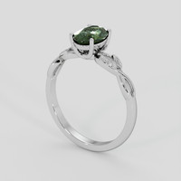 1.12 Ct. Green Sapphire Ring, Platinum 950 2