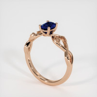 0.73 Ct. Sapphire Ring, 14K Rose Gold 2
