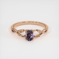 0.70 Ct. Bi Color Sapphire Ring, 14K Rose Gold 1