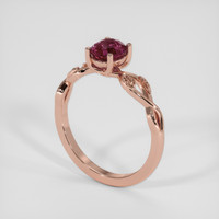 1.19 Ct. Purplish Red Rhodolite Garnet Ring, 14K Rose Gold 2