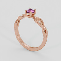 0.73 Ct. Pink Sapphire Ring, 14K Rose Gold 2