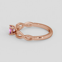 0.73 Ct. Pink Sapphire Ring, 14K Rose Gold 4