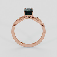 1.52 Ct. Bluish Green Sapphire Ring, 14K Rose Gold 3
