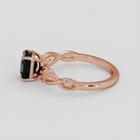 1.52 Ct. Bluish Green Sapphire Ring, 14K Rose Gold 4