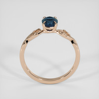 0.84 Ct. Greenish Blue Sapphire Ring, 14K Rose Gold 3