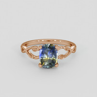 1.68 Ct. Bi Color Sapphire Ring, 14K Rose Gold 1