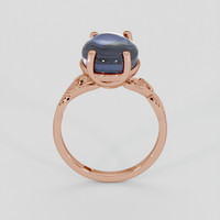 8.03 Ct. Greyish Blue Sapphire Ring, 14K Rose Gold 3