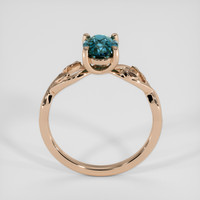 1.57 Ct. Greenish Blue Sapphire Ring, 14K Rose Gold 3