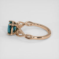1.57 Ct. Greenish Blue Sapphire Ring, 14K Rose Gold 4