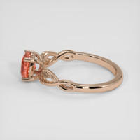 1.00 Ct. Padparadscha Sapphire Ring, 14K Rose Gold 4