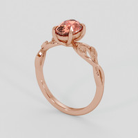 1.45 Ct. Padparadscha Sapphire Ring, 14K Rose Gold 2