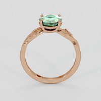 2.01 Ct. Bluish Green Sapphire Ring, 14K Rose Gold 3