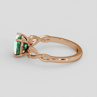 2.01 Ct. Bluish Green Sapphire Ring, 14K Rose Gold 4