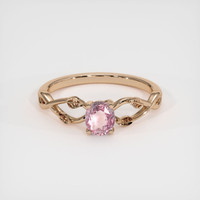 0.79 Ct. Pink Sapphire Ring, 14K Rose Gold 1