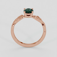 0.74 Ct. Bluish Green Sapphire Ring, 14K Rose Gold 3