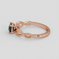 0.74 Ct. Bluish Green Sapphire Ring, 14K Rose Gold 4