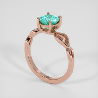1.13 Ct. Greenish Blue Paraiba Tourmaline Ring, 18K Rose Gold 2
