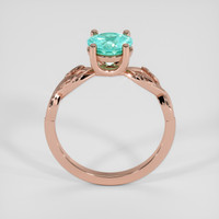 1.13 Ct. Greenish Blue Paraiba Tourmaline Ring, 18K Rose Gold 3