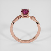 1.19 Ct. Purplish Red Rhodolite Garnet Ring, 18K Rose Gold 3