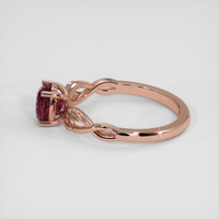 1.19 Ct. Purplish Red Rhodolite Garnet Ring, 18K Rose Gold 4