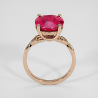 8.50 Ct. Pinkish Red Ruby Ring, 18K Rose Gold 3