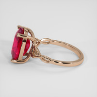 8.50 Ct. Pinkish Red Ruby Ring, 18K Rose Gold 4