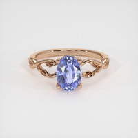 1.42 Ct. Violet Sapphire Ring, 18K Rose Gold 1