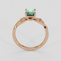1.17 Ct. Greenish Blue Sapphire Ring, 18K Rose Gold 3