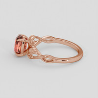 1.45 Ct. Padparadscha Sapphire Ring, 18K Rose Gold 4