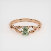 0.42 Ct. Sapphire Ring, 18K Rose Gold 1