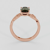 1.33 Ct. Greenish Brown Sapphire Ring, 18K Rose Gold 3
