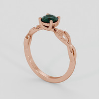 0.74 Ct. Bluish Green Sapphire Ring, 18K Rose Gold 2