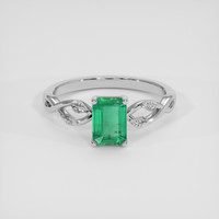 0.95 Ct. Emerald Ring, Silver 1