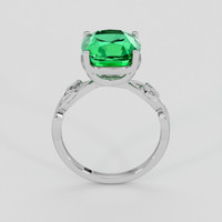 4.55 Ct. Emerald Ring, Silver 3