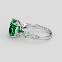 4.55 Ct. Emerald Ring, Silver 4