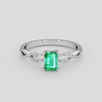 0.45 Ct. Emerald Ring, Silver 1