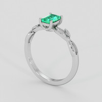 0.45 Ct. Emerald Ring, Silver 2