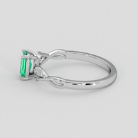 0.45 Ct. Emerald Ring, Silver 4