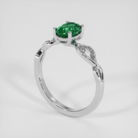 0.84 Ct. Emerald Ring, Silver 2