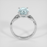 2.32 Ct. Blue Aquamarine Ring, Silver 3