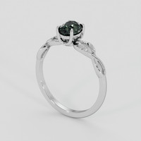 0.92 Ct. Green Sapphire Ring, Silver 2