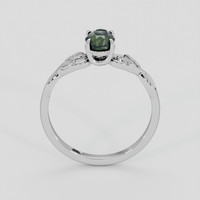 0.92 Ct. Green Sapphire Ring, Silver 3