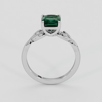 2.05 Ct. Bluish Green Sapphire Ring, Silver 3