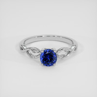0.82 Ct. Blue Sapphire Ring, Silver 1
