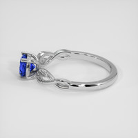 0.82 Ct. Blue Sapphire Ring, Silver 4