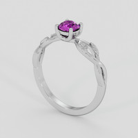 0.48 Ct. Pinkish Purple Sapphire Ring, Silver 2