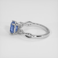 2.20 Ct. Blue Sapphire Ring, Silver 4