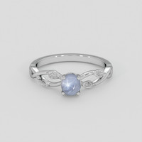 0.73 Ct. Grey Sapphire Ring, Silver 1
