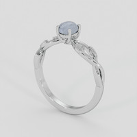 0.73 Ct. Grey Sapphire Ring, Silver 2